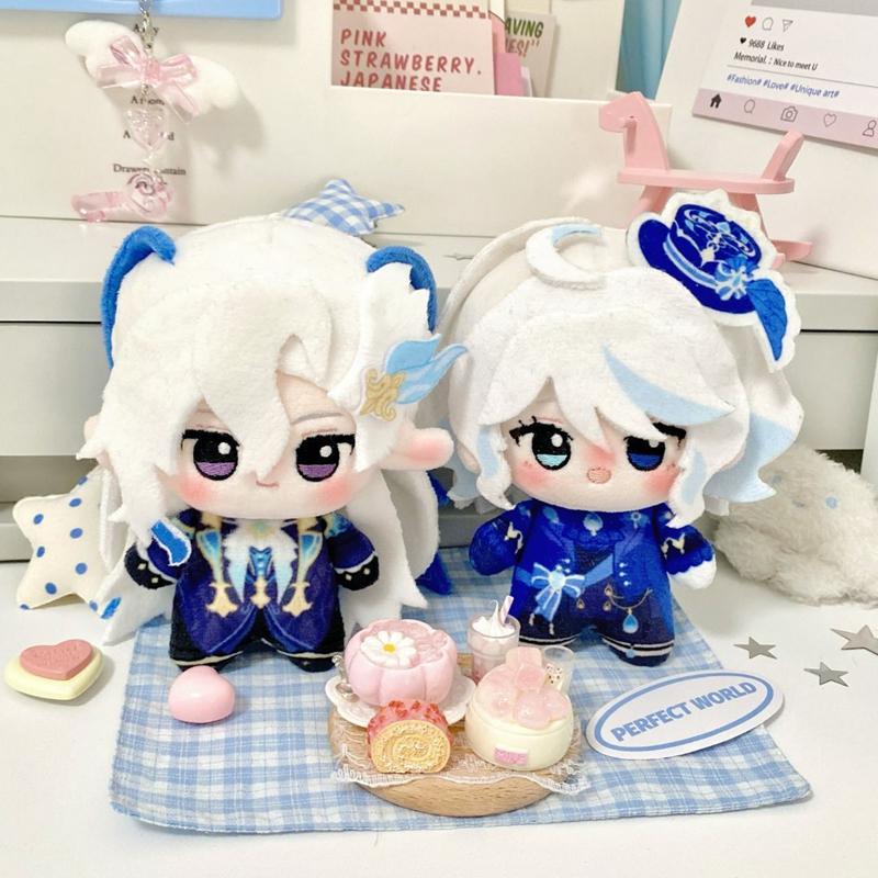 Genshin Plush Doll Pendant Scaramouche Keychain Neuvillette Wriothesley Furina Ornaments Games Party Favors Gifts