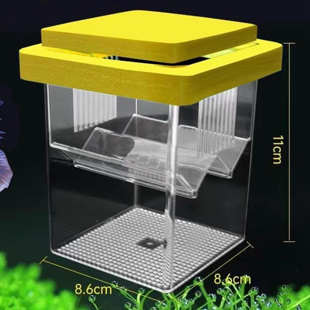 Aquarium Breeder Nursery Container PP Transparent Suitable for Guppies Shrimp Bettas Clownfish 11c
