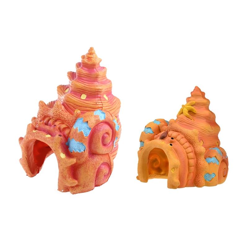 

Aquarium Resin Decoration Fish for Tank Conch House Hideouts Landscaping Accesso Dropshipping