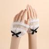 2 Pairs Quick Wear Detachable Lace Hand Sleeves for JK Uniform and Daily Use Comfortable Ruffled Floral Lace Wrist Cuffs