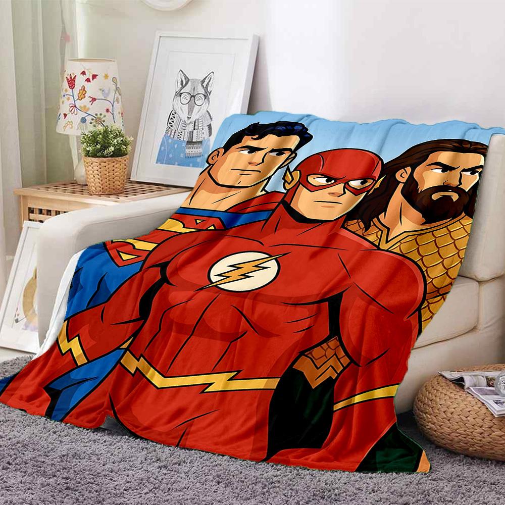1 Stück Superman, Flash Decke Leichte Flanelldecke für Sofa, Bett, Reisen, Wohnzimmer, Büro, Couch, Stuhl und Bett