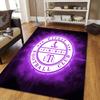 Újpest FC Flannel Pattern Square Carpet,Area Rug,Carpet Rug for Living Room Bedroom Sofa Playroom Decor,Non-slip Floor Mat