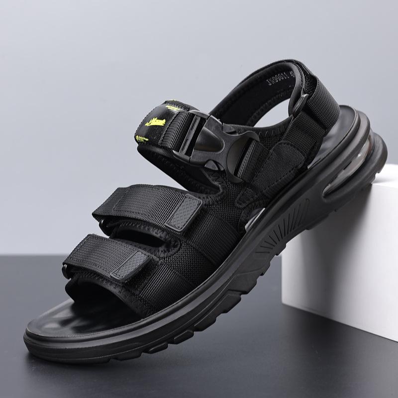 Fashion 2025 Summer New Designer Men's Non-slip Sandals Fashion Outdoor Sports Leisure Beach Shoes for Men Black Air Cushion Sandals