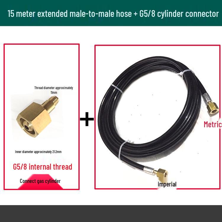 

Nitrogen Cylinder Adapter: G5/8 Connector for AC Pressure Test, 5-Way M11 Imperial Flare Fitting SAE 1/4