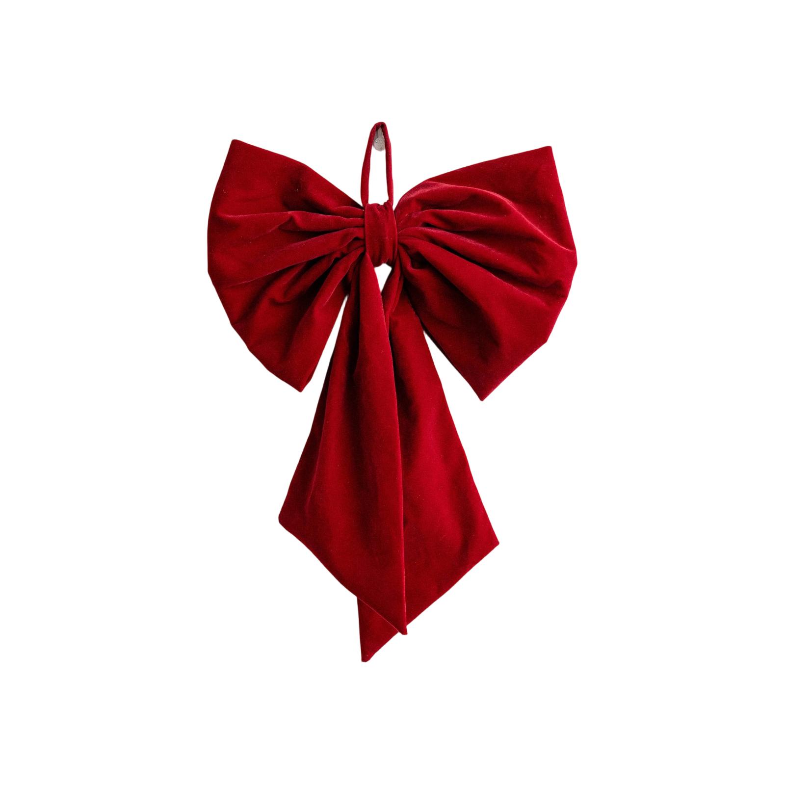 

Christmas Red Oversized Bow Ribbon Christmas Tree Decoration One Size