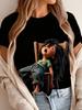 Women's Short Sleeved T-Shirts Cute Cartoon Girl Graphic Summer Casual Women's O-Neck Y2k Tops T-Shirt Street Elegant Clothing