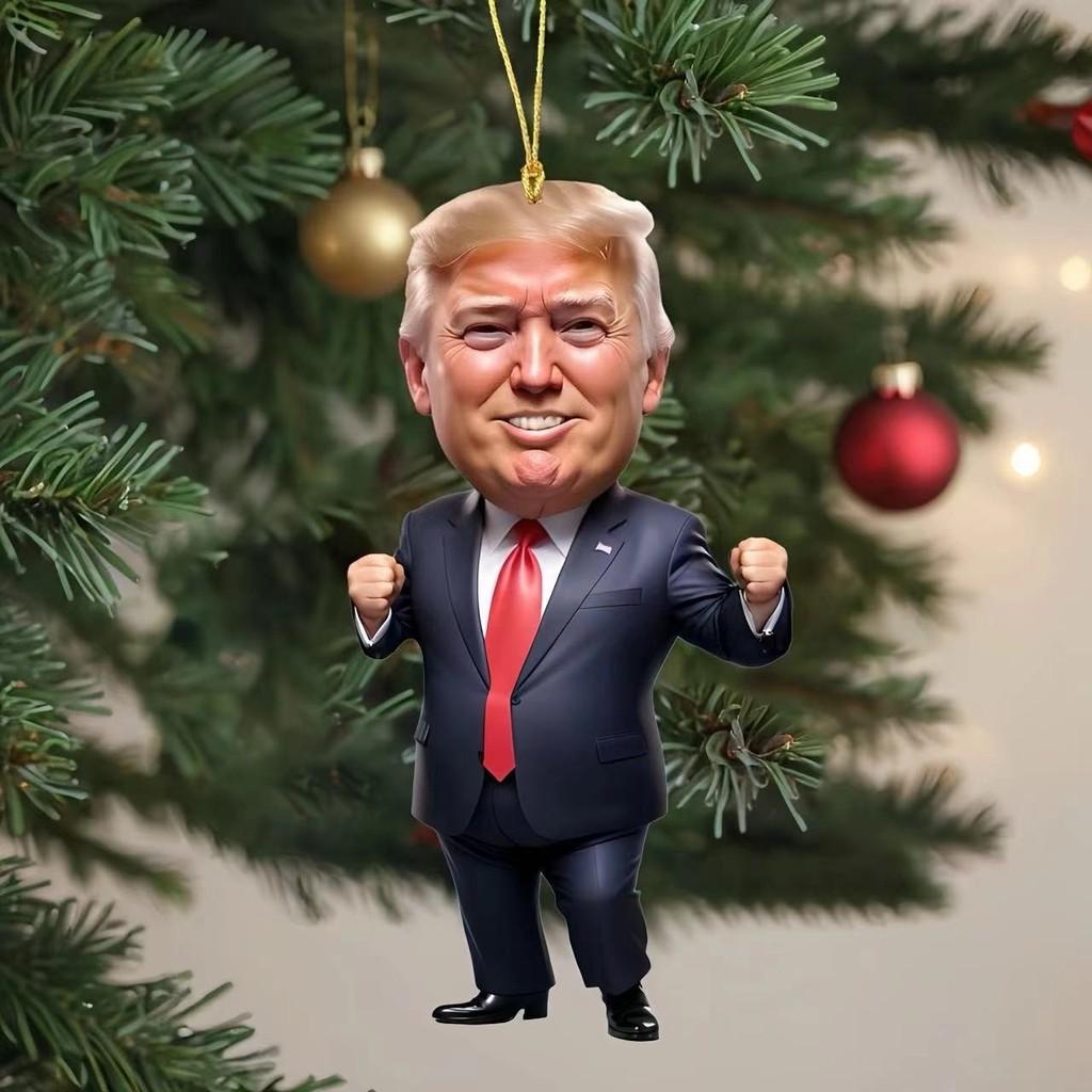 Christmas Donald Trump Ornament Holiday Tree Decoration Key Chain Pendant Car