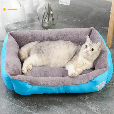 Kare Köpek Yatağı Kanepe Sıcak Kulübe Evcil Hayvan Kedi Yuvası Kare Büyük Köpek Yastığı Yumuşak Kedi Kış Uyku Yatağı Kedi için