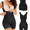Plus Size Side Zipper Hook Full Body Shaper, Tummy Control Butt Lifter Bodysuit Shapewear