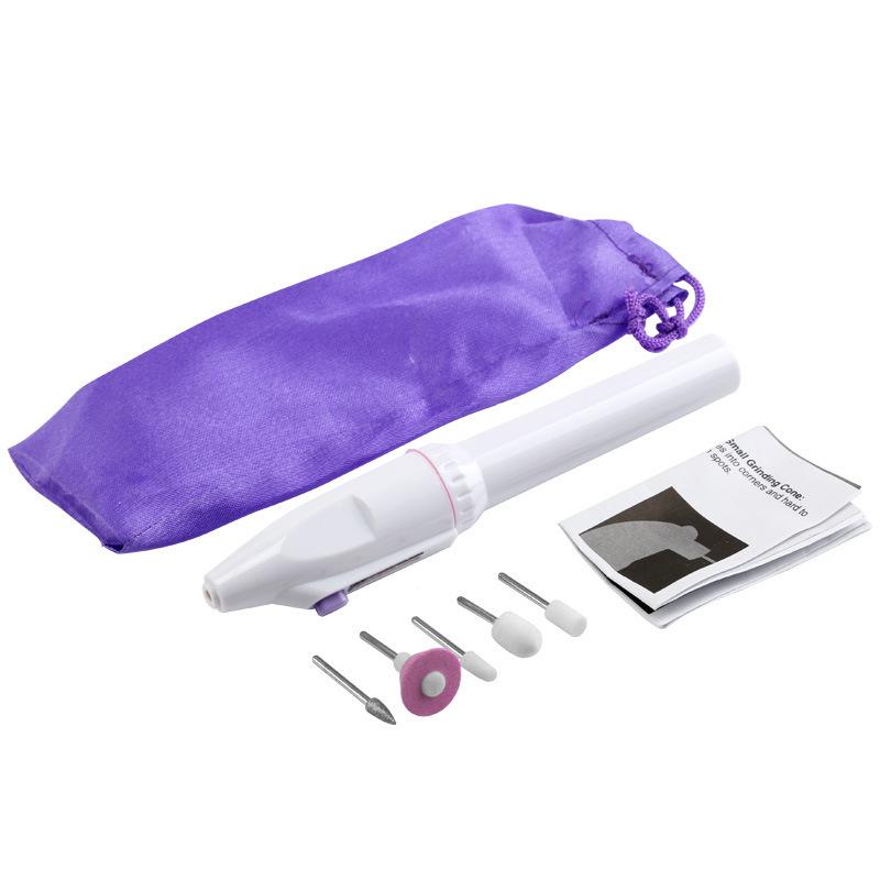 Compact Electric Nail Art Pen Grinder with 5 Interchangeable Heads