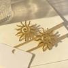 Unique Sun-shaped Flower Earrings Light Luxury Sun Ear Stud Vintage Bohemian Earrings  Women