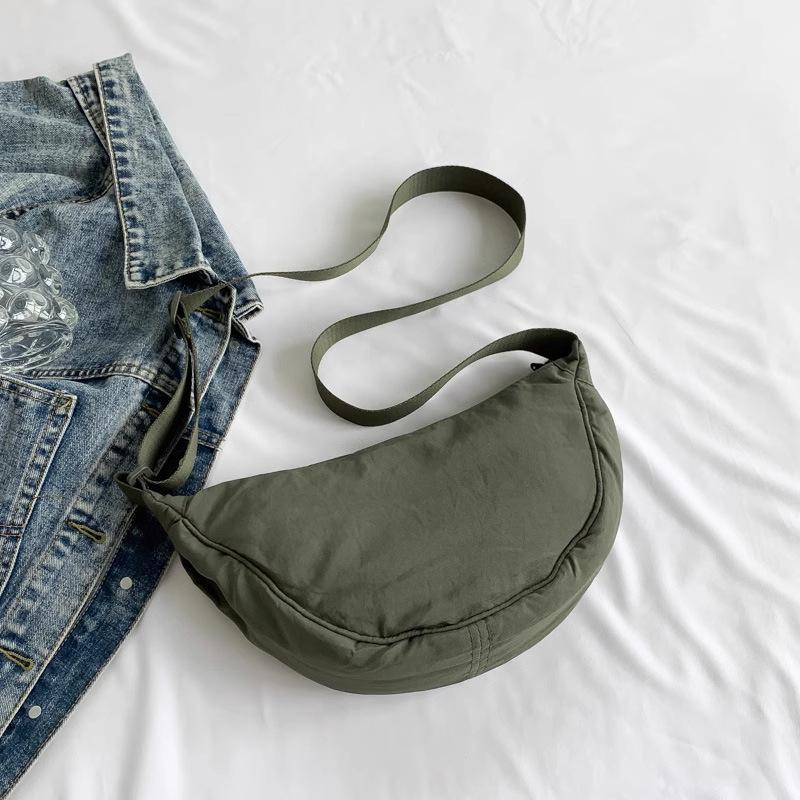 Free Shipping: Japanese Style Crossbody Dumpling Bag - Lightweight, Adjustable Shoulder Bag for Men and Women