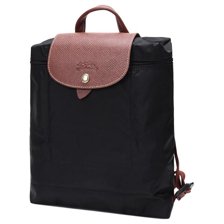 Longchamp Le Pliage 26 Faltbarer Nylon Rucksack Tragetasche Damen Rucksäcke Schwarz 1699089001