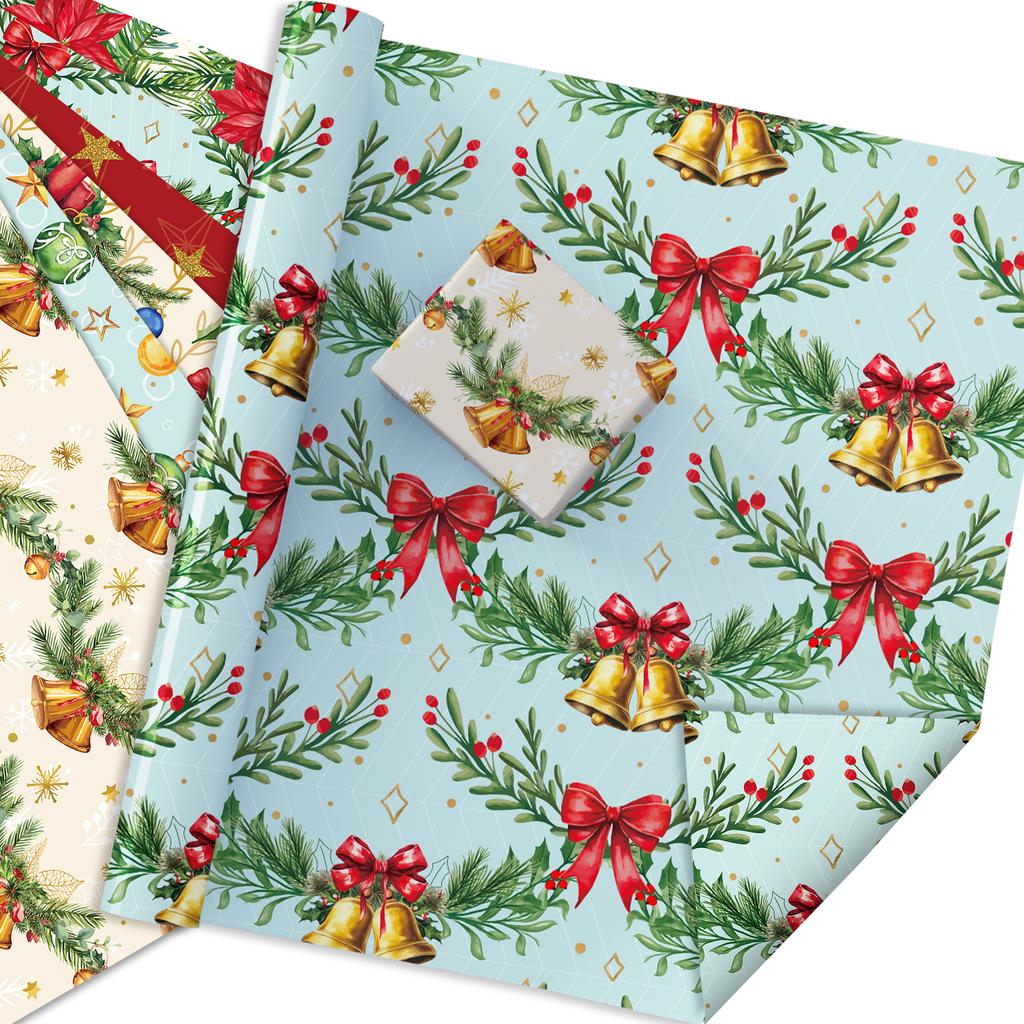 Holiday Wrapping Paper Festive Christmas Party Decorations Diy Craft Paper Printed Christmas Wrapping Paper For Gift Wrapping
