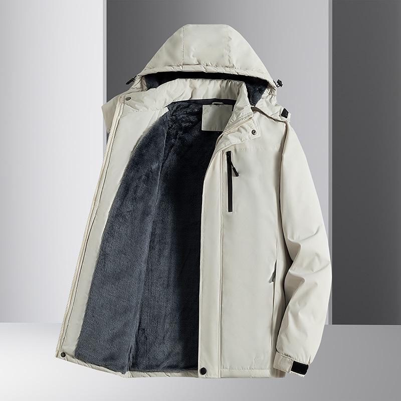 Giacca invernale foderata in pile Giacca da alpinismo da uomo con fodera in pile, giacca da alpinismo antivento e impermeabile