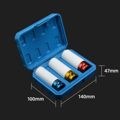 3-teiliges 1/2-Zoll Tiefschlag-Radmutter-Steckschlüssel-Set - Premium Antriebsradschutz für Reifenschutz - Nicht markierend, Hochbelastbar