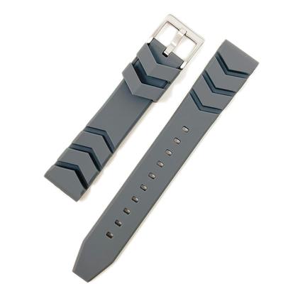 Seiko Time Lab SEIKO Watch Silicone Watch and Simple Instruction Manual Set Co., Ltd. Band, Strap, Cloth, (22mm, Gray)