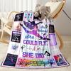 Gymnastics Art Quotes Blankets Are Suitable for Living Rooms, Bedrooms, Camping, and Other Places, Making Them an Ideal Choice for Gifts.