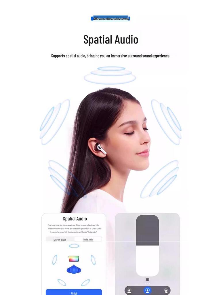 2025 Huaqiangbei 7th Gen Wireless Bluetooth Headphones: Noise-Cancelling, Original High-Quality Sound, Semi-In-Ear.