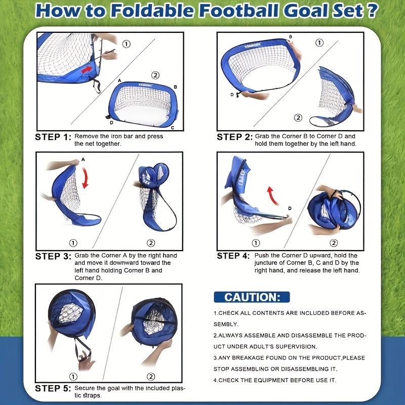 4-in-1 Portable Soccer Training Net with Goal Posts - Detachable Multi-purpose for Football Practice