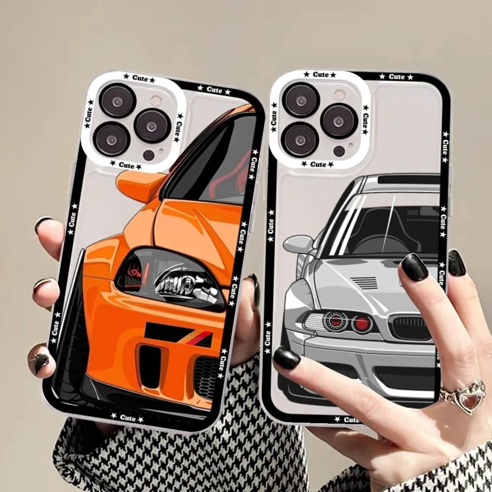 Japan JDM Sports Car Phone Case For IPhone 16 15 14 13 12 11 Pro Max XS X XR SE 2020 2022 Plus Mini Protective Cover
