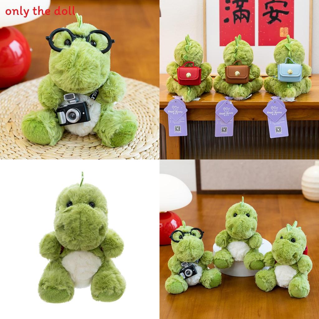 Dinosaur Plush Toy With Camera Flashing Light And Backpack Decor For Stress Relief And Kids Play