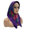 Russian Ethnic Flower Print Headscarf for Women Fashionable and Comfortable Polyester Bandanas Headwrap for Winter Wear