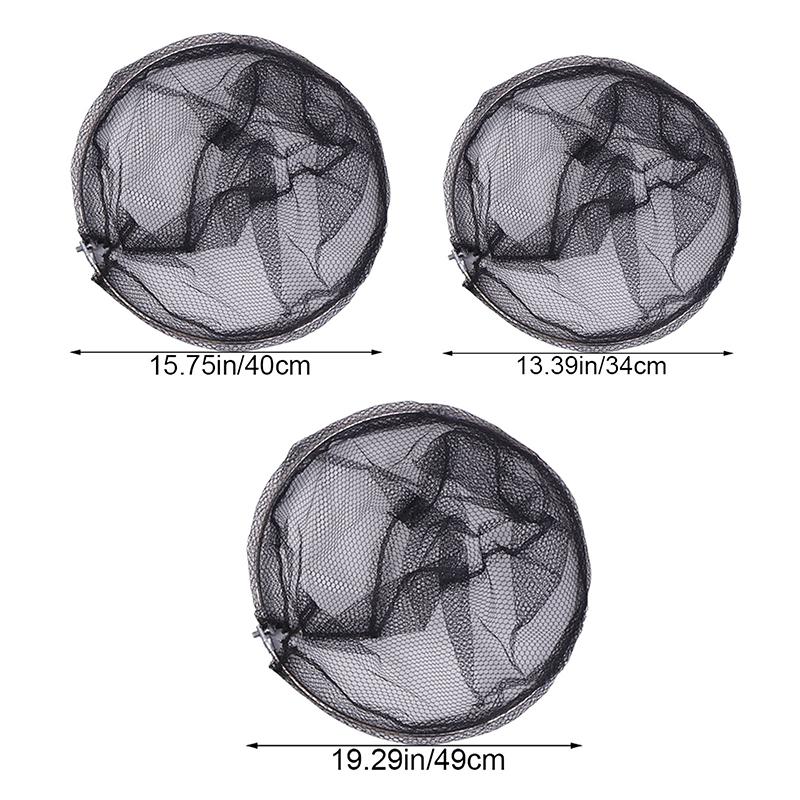 Nylon Fishing Nets Head Fishing Tackle Collapsible Detachable Handle Rhombus Mesh Hole Depth Folding Dip Net Durable Dip Net