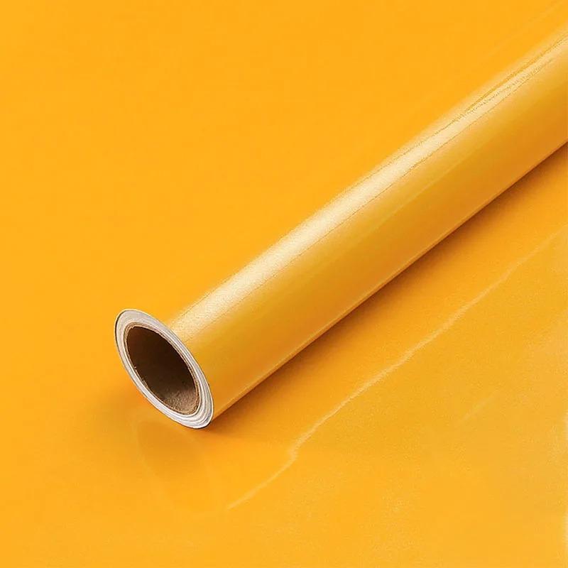 Solid Color Do-It-Yourself Decorative Film Self-Adhesive Wall Cover Used Furniture Ornament Stickers Kitchen Cabinet Water-Repellent Wall Cover