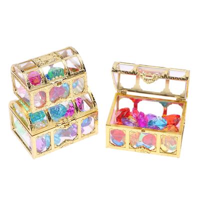 1 Set Child Diy Accessories  Box Treasure Kids Toys Acrylic Colorful Diamond Gems Plastic Large Jewels