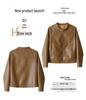 Stylish Women's PU Leather Stand-Collar Jacket, 2025 Plus Size Slimming Biker Style for Spring/Autumn.