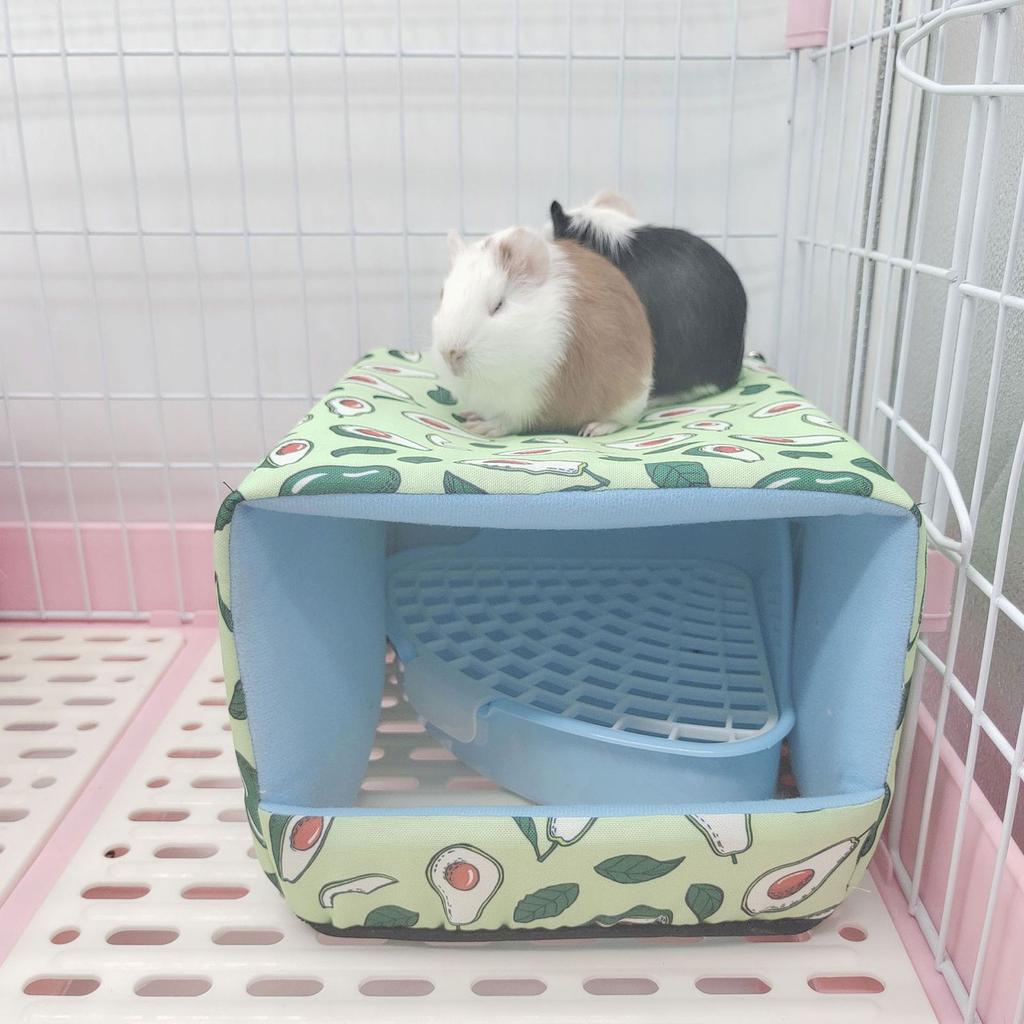 Guinea Pig Warm Bed Small Pet Winter House Bottomless Hideout for Hamster Chinchilla Squirrel Hedgehog Sleeping