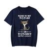 Men's T-shirt Please Do Not Disturb I Am Disturbed Enough Already Kawaii T Shirt Men Women Tees Angry Cat Male Classic T-shirt