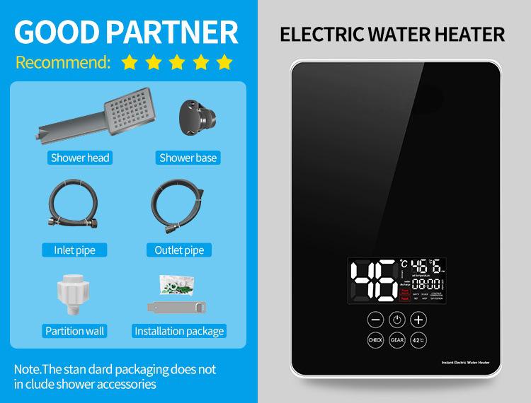 Instant 6000W Electric Water Heater for Homes, Apartments, Hotels - Fast Hot Water Solution
