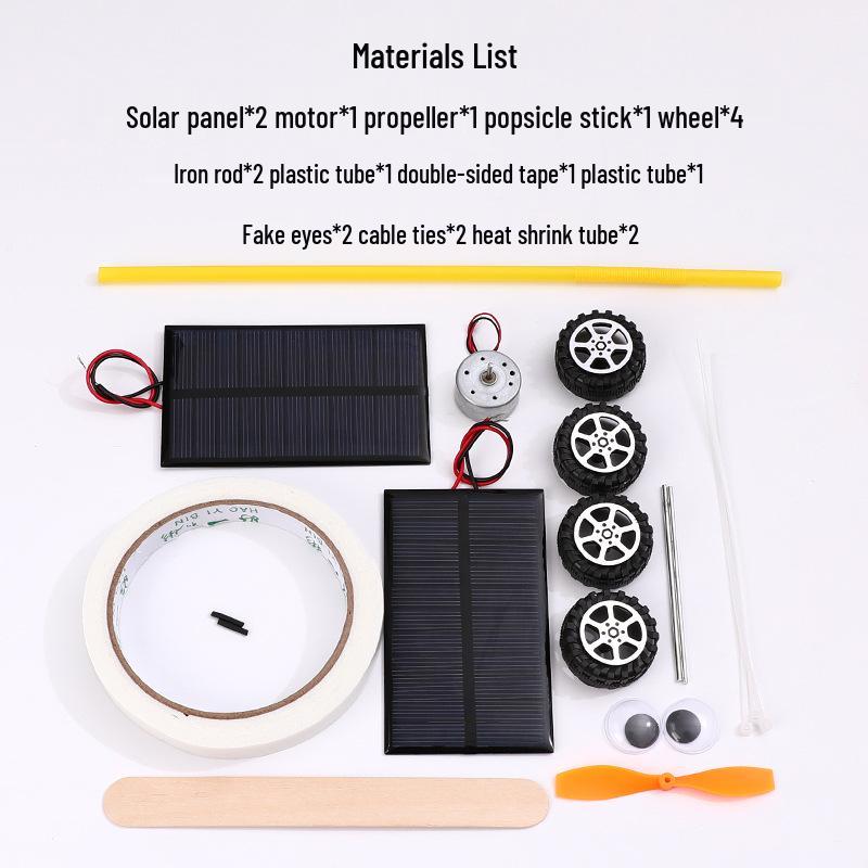 DIY Eco-Friendly Solar-Powered Aerodynamic Toy Car for Kids