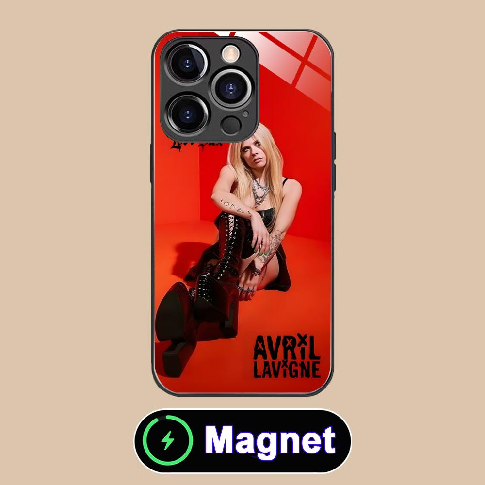 

Avril Lavigne Glass MagSafe Mobile Phone Case for iPhone 17 16 15 14 13 12 11 Air Pro Max Plus Mini Colorful Cover iPhone 11 Pro Max