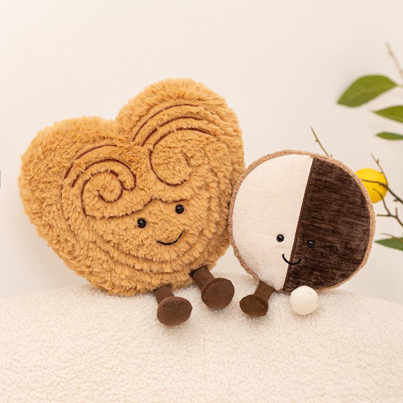 Hobby Dessert Plush Toy Set: Butterfly Pastry, Pudding Doll, and Biscuits Ornaments for Tea Time or Photo Props.