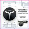 4Pcs 56MM Car Badge Emblem Wheel Center Hub Caps Rim Hubcap Cover For Tesla Model S Model X Model Y Cybertruck Model 3 Model Y