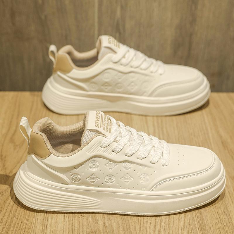 Men's Shoes 2025 New Casual Board Shoes Non-slip Thick-soled Invisible Inner Height Increase Korean Version Trendy Versatile Sports White Shoes