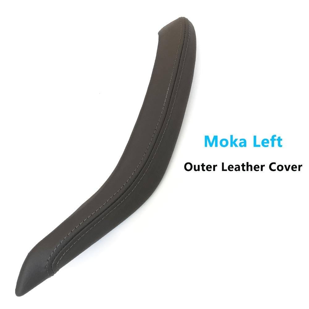 Car Interior Passenger Doors Pull Handle Outer Leather Cover Replacement For BMW X5 X6  F15 F16
