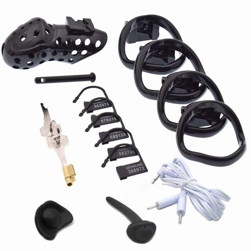 Electric Shock Penis Cage Lock for Men Belt