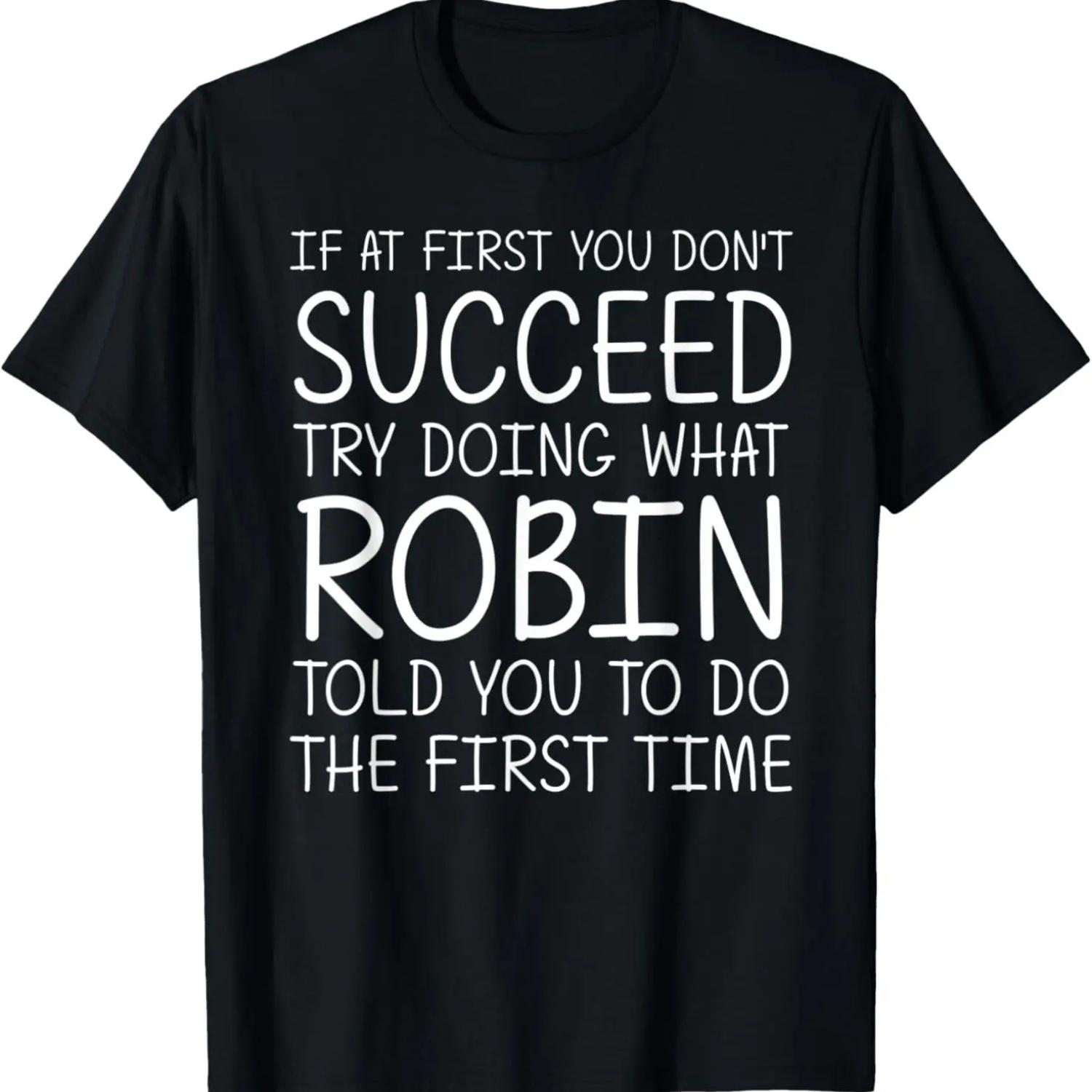 ROBIN Gift Name Personalized Birthday Funny Christmas Joke T-Shirt S