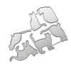Multipurpose Kitten Animal Shape Cutting Dies Carbon Steel Die Cut Metal Embossing Stencils for Card Making Scrapbooking