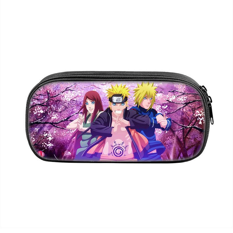 Hokage Naruto Creative Zipper Pencil Pouch With Durable Nylon Material For Office And School Use