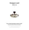 Chinese Song Dynasty Chandelier: Retro Fabric & Walnut Wood Zen Ceiling Light