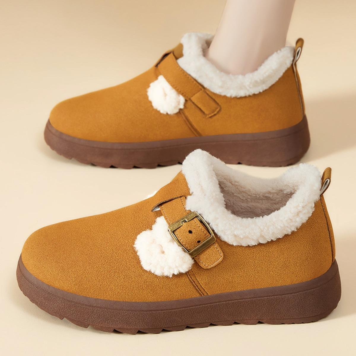 

Women s Cotton Shoes for Winter Fashion, Versatile Cotton Boots, New Styles with Added Fleece and Thick Thickness, One Foot Snow Boots 36 хакі