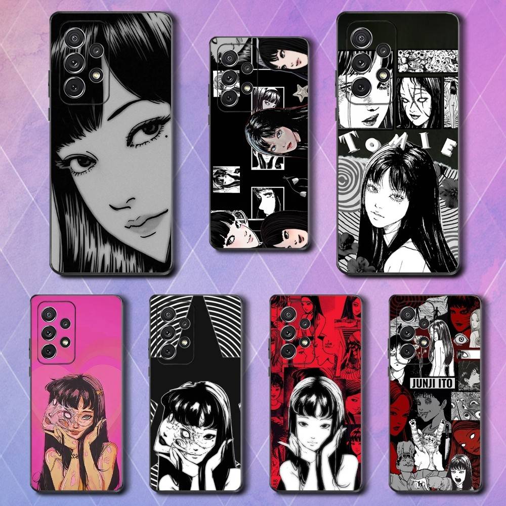 Comics J-Junji Ito T-Tomie Phone Case For Samsung S25,S24,S23,S22,S21,S20,S10,Ultra,Plus,Lite,FE,Soft Silicone Black Cover