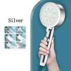 Rain Shower Head High Pressure 6modes Adjustable Bathing Sprayer Handheld Shower Head Bathroom Accessories Shower Parts