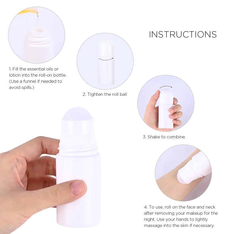 30/50/60/80/100Ml Roll On Bottle Essential Oil Leak-Proof Empty Refillable Reusable Bottles And Accessories Cosmetic Containers