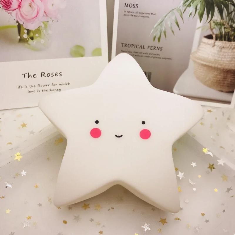 Mini LED Nachtlicht Cartoon Fantasy Stern Mond Innenbeleuchtung Nachttischleuchte Babyzimmer Dekoration Kindergeschenk Spielzeug Nachtlampe